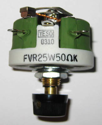 Yeso wirewound rheostat 50 ohms - 25 watts with knob