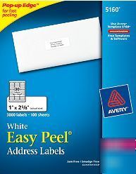 New avery 5160 five boxes brand 