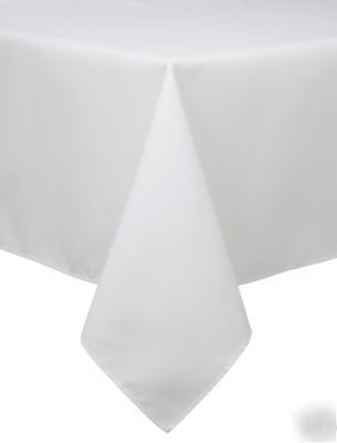 Tablecloths 54X54 (52X52) square white wholesale 12 ea