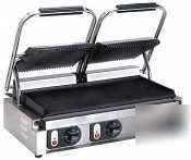 Electric italian style double panini sandwich press