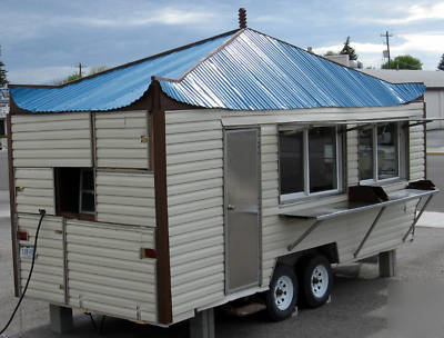 Mobile food concession trailer - teriyaki - ready to go