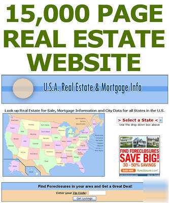 Huge real estate/mortgage website 15,000 pages all usa