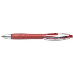 New reaction gel retractable roller ball pen, red br...