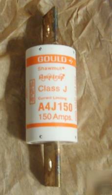 Lot of 5 gould shawmut amp trap 600 volt 150 amp fuse