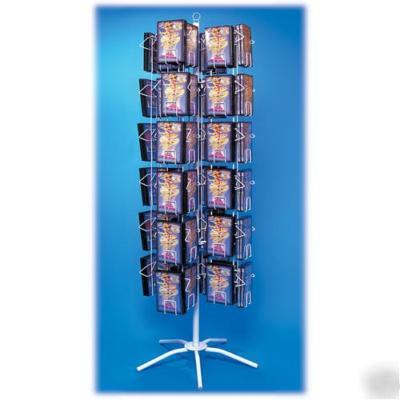 New 1 - 72 pocket dvd floor spinner display rack