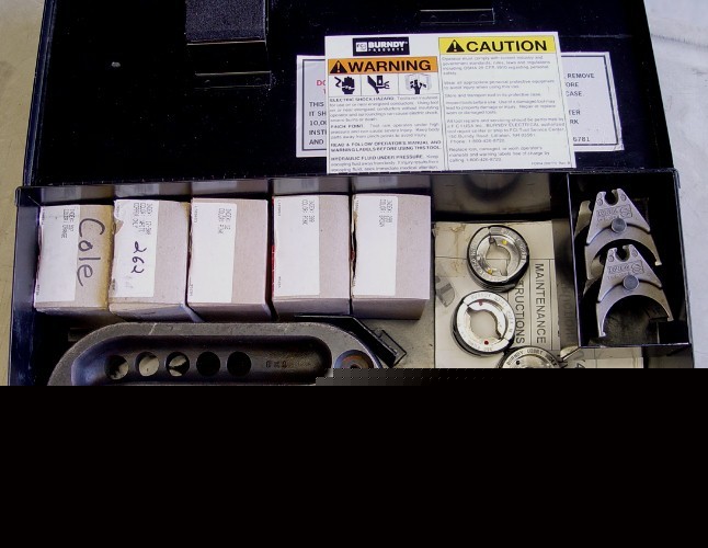 Burndy hypress Y46 hydraulic crimper 9 die u adapt lknu