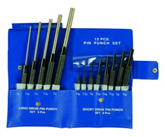 Drive pin puch set(5 long and 8 short)