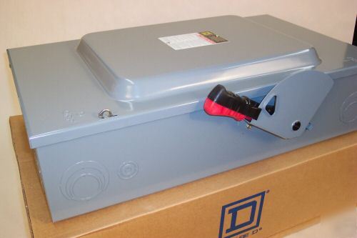 New square d 200 a safety disconnect switch fused H324N 