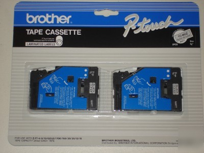 2 pack brother p-touch tc-moz 3/8