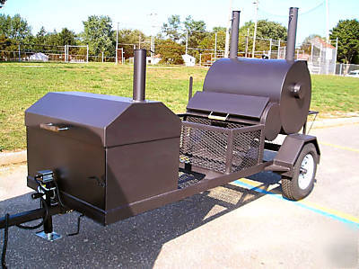 New bbq rotisserie smoker grill on trailer 