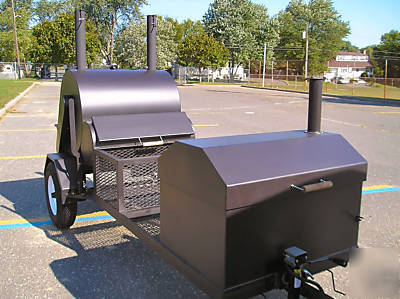 New bbq rotisserie smoker grill on trailer 