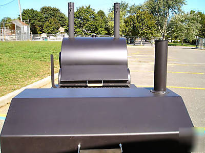 New bbq rotisserie smoker grill on trailer 