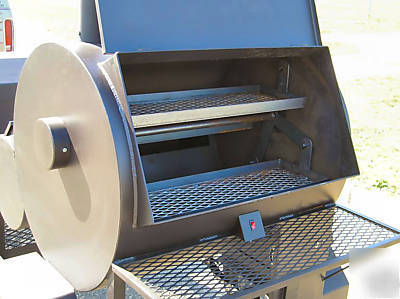 New bbq rotisserie smoker grill on trailer 