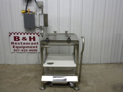 Slicer buddy stainless hobart globe slicer stand table