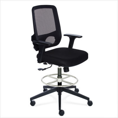 Valo sync stool chair black mesh back and fabric seat