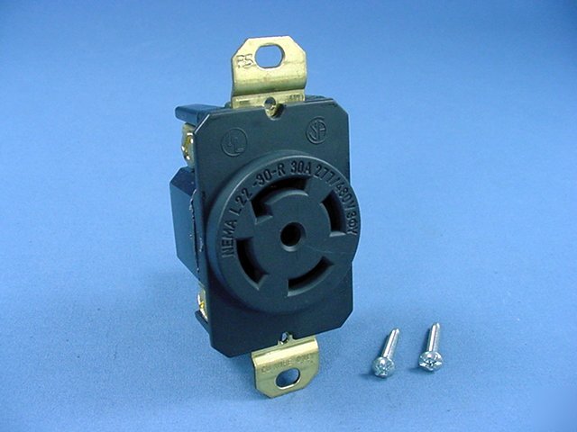 P&s L22-30 locking receptacle outlet 30A 277/480V 3Ã¸y