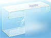 Acrylic glove box dispenser clear