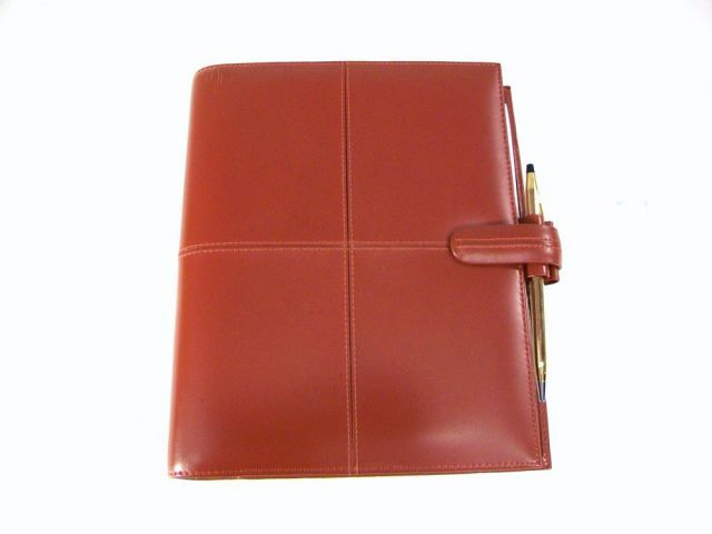 Filofax A5 classic filled organizer cherry $135.00