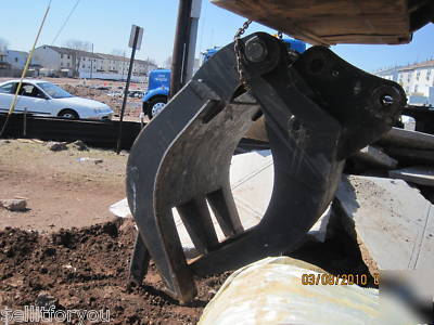 Grapple for excavator c.p. 2X3 adaptable quick connect