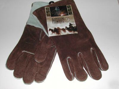 Large welding gloves mens fireplace woodstove or bbq 