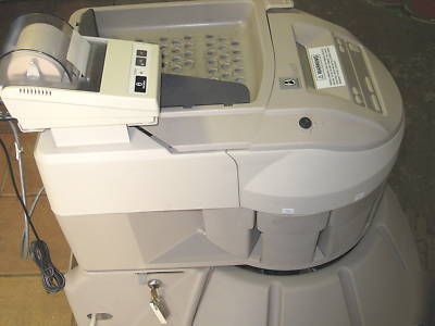De la rue 6800 mach 5 coin counter sorter w/ bagger