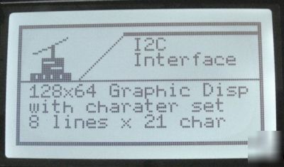 I2C lcd 128 x 64 graphic display with 21 x 8 line text