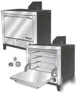 Peerless C231 double section counter gas pizza oven
