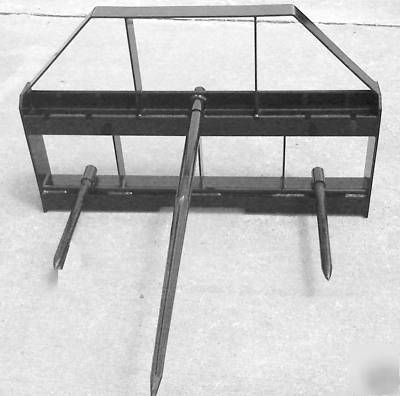 Skidsteer hay spear attachment bale spike skid steer