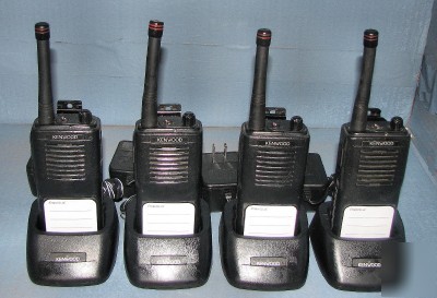 4 kenwood TK2100 protalk 2-chan vhf radios + chargers