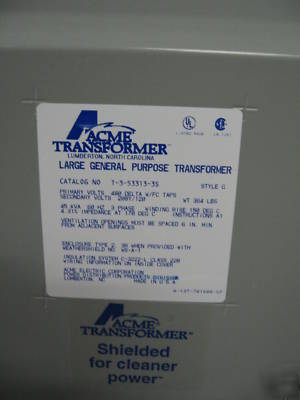 45 kva transformer pri 480V sec 208Y/120 3 ph dry type