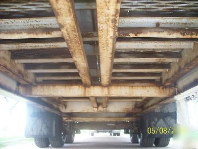 1998 40' tandem dual flatbed gooseneck trailer