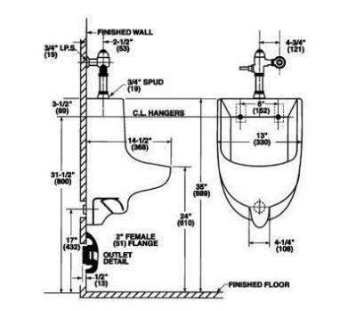 Eljer urinal by american standard-commercial wall-hung