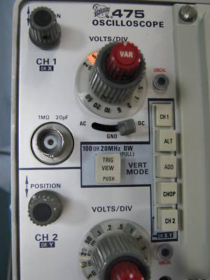 Tektronix 475 DM43 oscilloscope -- late model w/ cal 