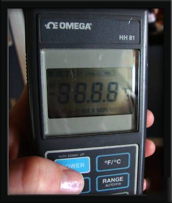 Omega HH81 digital thermometer working 