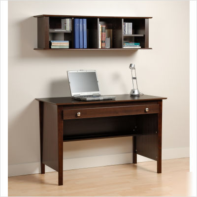 Prepac belcarra desk and hutch/bookshelf in espresso