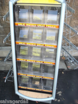 4 sided movie dvd cd game store display carousel used