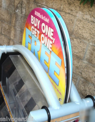 4 sided movie dvd cd game store display carousel used