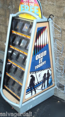 4 sided movie dvd cd game store display carousel used
