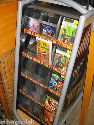 4 sided movie dvd cd game store display carousel used