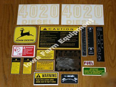 John deere 4020 decals late model gas & diesel synchro