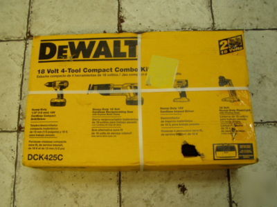 New dewalt DCK425C 4 tool combo kit w/2 batts. brand 