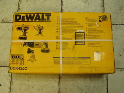 New dewalt DCK425C 4 tool combo kit w/2 batts. brand 