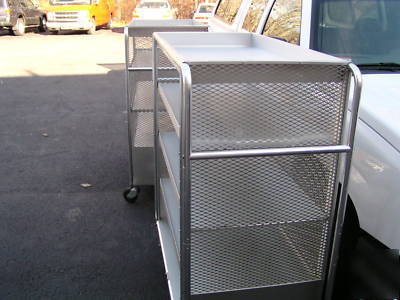2 ferno-washington surgical hospital equipment carts