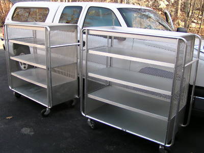 2 ferno-washington surgical hospital equipment carts