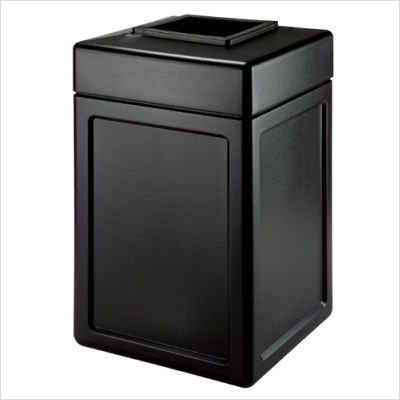 38-gallon square waste container color: gray