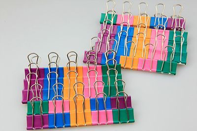 Binder color clips large 1