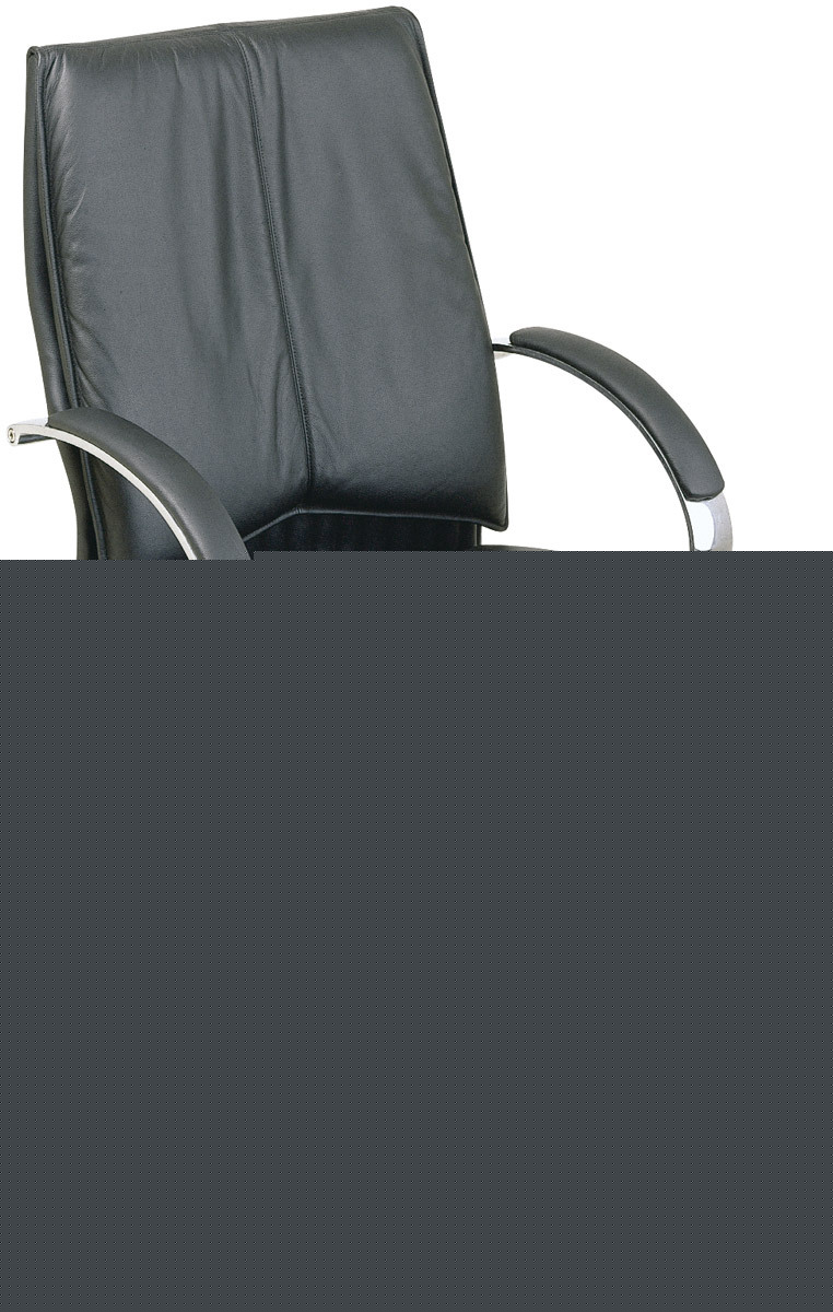 Black executive computer desk office leather chair