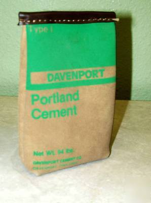 Davenport portland cement miniture cement bag iowa