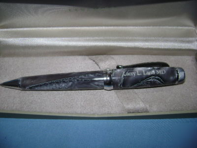 Levenger chesterton ballpoint-silver mist *monogram*