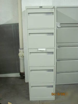 New (5) drawer file cabinet by global brand in packing